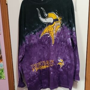 Minnesota Vikings Purple Tie-Dye Crewneck Sweater